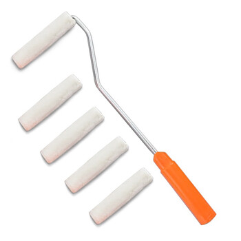 者也 油漆滚筒刷子乳胶漆油漆墙面漆墙漆无死角小滚刷中毛短毛长毛刷墙工具 9寸长毛滚筒5个+1个支架