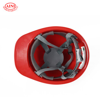 艾尼（AINI）慧缘ANB-5 单筋型ABS安全帽 红色 一顶【国家电投定制】