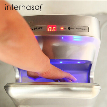 interhasa!英特汉莎 烘手机 全自动感应立式双面喷气高速商用干手器 酒店卫生间 26441