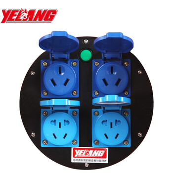 野狼 yelang 工程接线盘电缆盘3*1.5 50米 220V过热保护漏电保护电线盘延长线插排YL-S33YS-0950