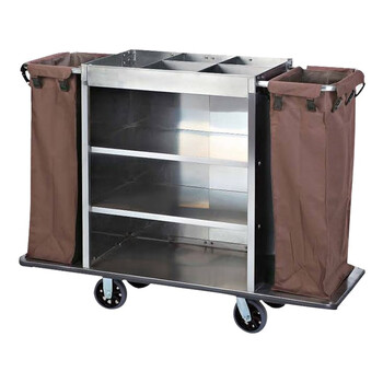 兰诗（LAUTEE）LK1005 布草车酒店服务清洁车就地宾馆加厚手推车 单边车 4寸(拆装型)