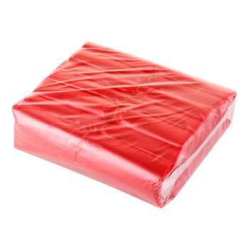 兰诗（LAUTEE）FH-1158 红色手提垃圾袋 酒店商用背心垃圾袋 40*64cm*100只装