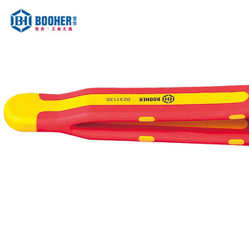 宝合(booher)双色绝缘针尖无齿镊子134MM 0231135