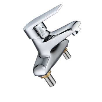 立新求精 两联面盆铜龙头LX-W3-06 大体洗脸盆水龙头4分 浴室台盆面盆冷热水龙头（定制）