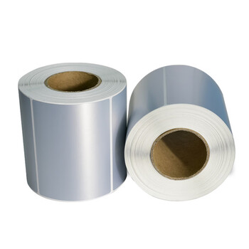 译维（Ezscan）哑银不干胶标签固定资产贴纸户外防水油亚银纸 20mm*15mm*10000张 三排【1卷】