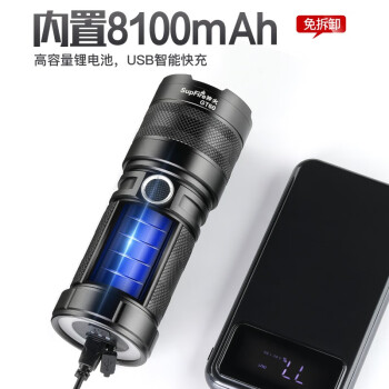 神火GT60强光手电筒 超高远射变焦充电
