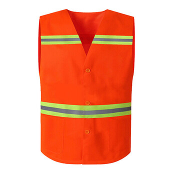 者也 环卫马甲环卫工人衣服工作服园林绿化反光背心物业清洁工保洁马甲施工路政安全服反光衣 环卫橘色款式三