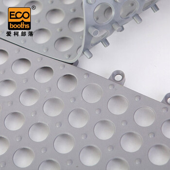 爱柯部落 浴室防滑垫 自由拼接疏水地垫脚垫30×30cm（20片）灰色 110045