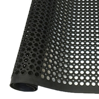 雅的 防滑防油地毯 拼接防滑橡胶地垫 黑色 90*150厘米 /张