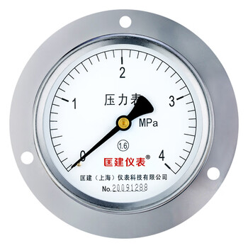 匡建仪表（CONJANT）Y-100ZT轴向带边压力表 液压表水压表气压表真空表0-4.0MPa