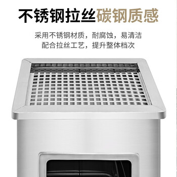领象 不锈钢烟灰缸酒店大堂垃圾桶立式宾馆带内桶商场桶箱电梯口垃圾桶吸灰桶烟灰柱灭烟桶 长方形 银色