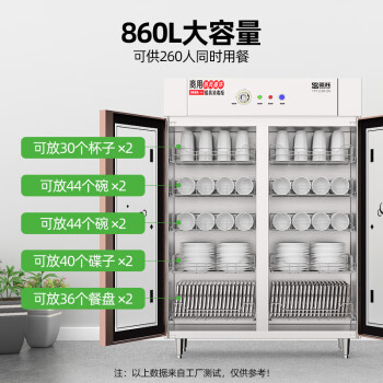 圣托（Shentop）商用消毒柜 无磁中温消毒碗柜 热风循环双开门 大型酒店幼儿园厨房用 YTP1200-D6