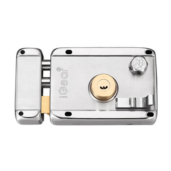 iGear 防盗门锁外装门锁不锈钢大门铁门木门老式门锁双保险 右开 JW-3001-R