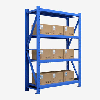 JN JIENBANGONG 货架 仓储展示置物架超市四层储物架子 轻型蓝色1500*600*2000mm