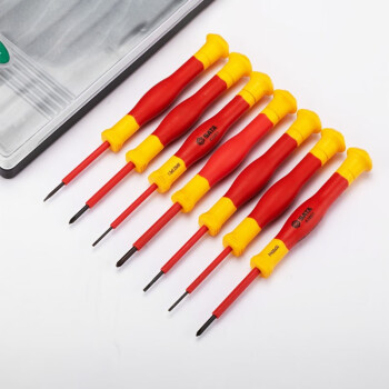 世达 SATA 09318 7件VDE双色柄绝缘微型螺丝批组套