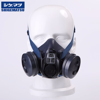 SHIGEMATSU日本重松 TW02S 防尘半面罩3件套双罐防尘面具防粉尘电焊面罩主体+T2滤盒 定做 M 1套
