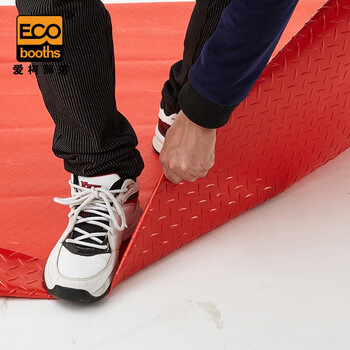 爱柯部落 牛津防滑垫 PVC塑料地毯1.2mm厚防水防油满铺垫人字纹宽1m红色定制110214