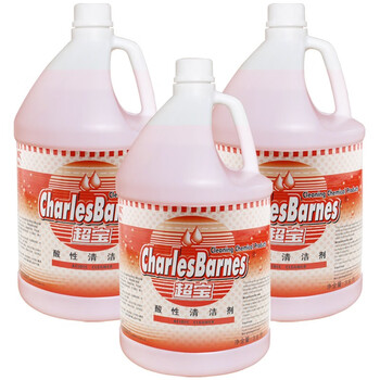 超宝（CHAOBAO）DFF019 酸性清洁剂 瓷砖水泥地卫生间顽固污渍强力清洗剂 3.8L*1瓶