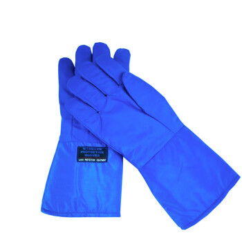 安百利ABL-D01耐低温防护手套防寒干冰防液氮加气冷库操作防护手套 蓝色 38CM