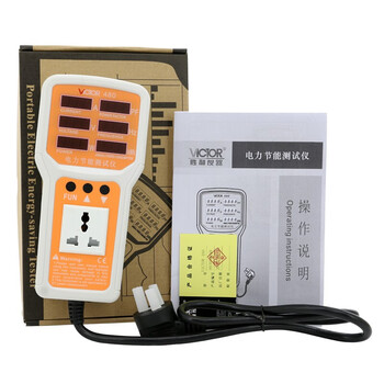 胜利仪器（VICTOR）电力节能测试仪功率计量插座空调功耗测量仪插座测试仪 VC480 标配现货