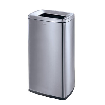 南 SF30-F01  砂银钢201不锈钢 商用酒店宾馆不锈钢垃圾桶 果皮桶 内桶容量30升 定制款