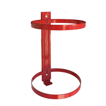 百舸 壁挂式灭火器架 固定支架灭火器架 加厚金属材质 红(3-4kg干粉灭火器用)