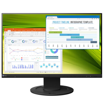 艺卓EIZO EV2360  防眩光低蓝光 低功耗 升降旋转底座 图像显示监控显示屏显示器 22.5英寸黑色