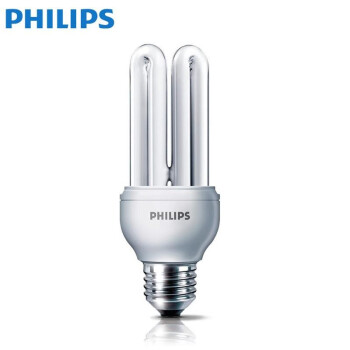 PHILIPS飞利浦U型节能灯E27白光3U 18W12支/盒 1盒