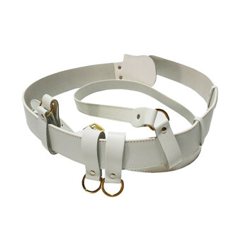 雅恪尚 白色纠察带部分队纠察腰带执勤巡逻执行公务腰带