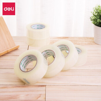 得力（deli）30183 45mm×100y×45um 封箱胶带 6.00 个/筒 (计价单位：筒) 透明