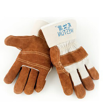 威仕盾（WESTUN） G-2206 咖啡色驳掌劳保手套 L码 1副