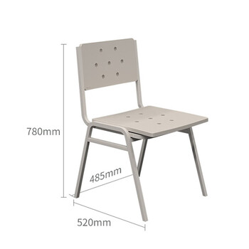 盛悦欣美 制式营具坐椅钢椅灰白椅营房靠背椅 战士学习椅子