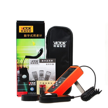 胜利仪器（VICTOR）照度计照度计光度计测光仪亮度仪高精度流明可见光亮度仪 VC1010D 标配现货