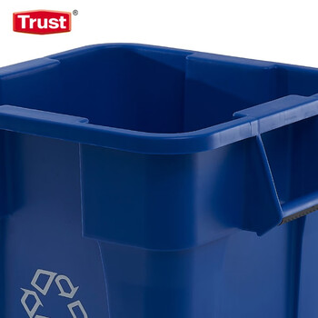 安赛瑞 圆形垃圾桶 塑料回收桶 150L 不带盖 蓝色 特耐适 TRUST THOR 企业可定制 710067