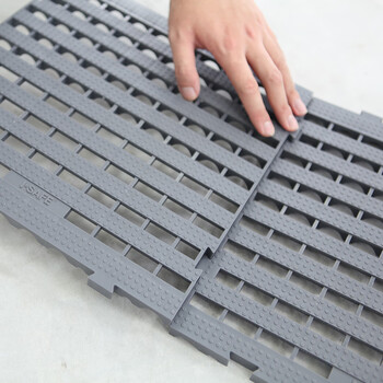 爱柯部落 疏水防滑垫拼块地板/汽车维修区防水地垫 深灰色 30cm*30cm*14.5mm 可定制