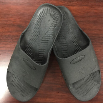 LARD-LSP SPU防静电拖鞋 六孔SPU软底防滑工作鞋 工厂车间男女防静电鞋 黑色 各码