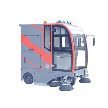 苏识 QJ0082 全封闭驾驶式扫地机学校园区电动清扫车带高压冲洗雾化降尘