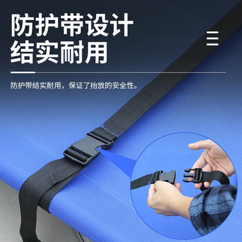 趣行 折叠担架 加厚镀锌铁蓝色 救护车担架 消防救援伤员演练 急救担架 体育比赛备用应急简易担架