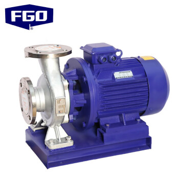 FGO 不锈钢卧式离心泵 ISWH 管道泵380V 80-100A Q=50m3/h H=12.5m 功率3kw