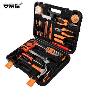 安赛瑞 便携式五金工具组和套装（30件套）多功能维修工具箱套装 手动工具套装 车载维修工具箱套装 400152