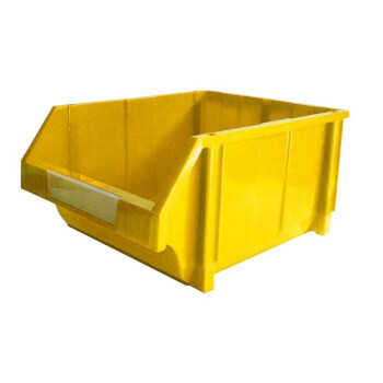 访客 FK 加厚零件盒塑料斜口组合式货架背挂零件盒工具物料分类盒5个装GL-8050黄色