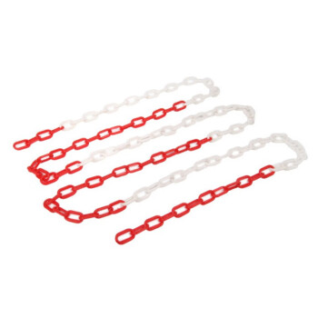 聚远 JUYUAN PVC连接链条 警示链 红白塑料 1米价 3米一根 20根起售