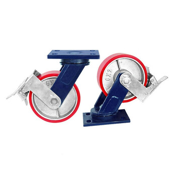 冰禹 BYlj-139 超重型聚氨酯脚轮 工业脚轮 手推车轻音轮子 万向轮6寸(载重700KG)