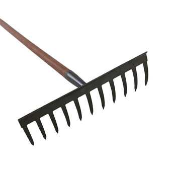 益美得 WY4135 农用园林园艺工具户外除草耙落叶耙松土耙 刮镐+1.2米长木柄