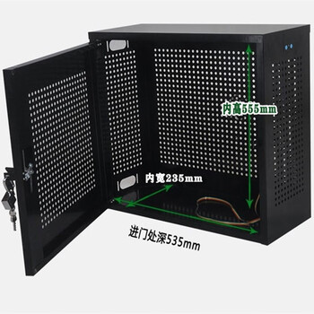 艾科堡 加大电脑主机保密机箱防盗PC安全机箱禁用USB主机数据保护箱带锁AKB-ZJ-01