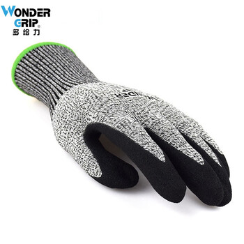 多给力（WonderGrip）WG-777C丁晴浸胶涂胶三级防割机械刀具作业金属加工手套定做 L码 1双 