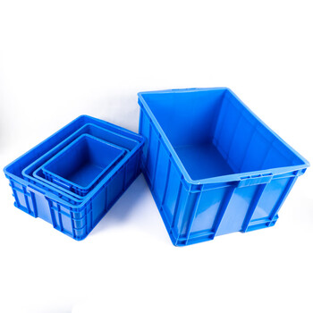 海斯迪克 HKCL-450 塑料零件盒 五金工具盒平口物料元件盒 长方形周转箱蓝色 Y4周转箱