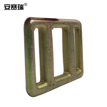 安赛瑞 金属目字扣 重型打包扣捆绑带收紧扣 方形调节扣打包架扣锻造目字扣 5cm内宽（5只装） 240066