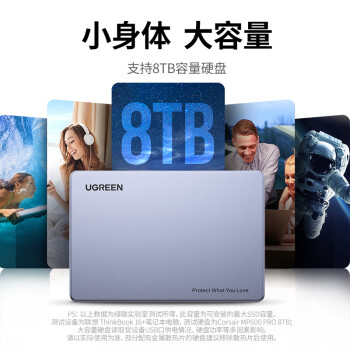 绿联 M.2 NGFF转SATA移动硬盘盒 2.5英寸外置SATA串口转接卡硬盘壳适用笔记本电脑外接机械固态SSD硬盘