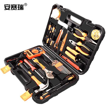 安赛瑞 便携式五金工具组和套装（30件套）多功能维修工具箱套装 手动工具套装 车载维修工具箱套装 400152